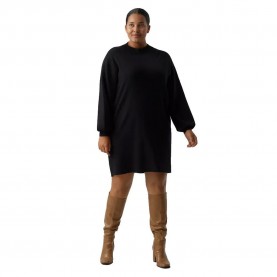 Рокля Vero moda curve Nancy long sleeve short dress - Black (Black) рокля,дамски,поли,и,рокли,vero,moda,curve,nancy,long,sleeve,short,dress,black,(black)