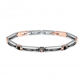 Maserati JM223ATZ 21 cm bracelet refurbished - Silver (Black) бижутерия,maserati,jm223atz,21,cm,bracelet,refurbished,silver,(black)