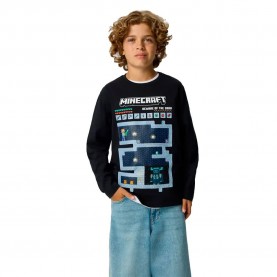 Тениска Name it Ar Minecraft long sleeve T-shirt - Black (Black) тениска,мъжки,тениски,дамски,тениски,name,it,ar,minecraft,long,sleeve,t,shirt,black,(black)