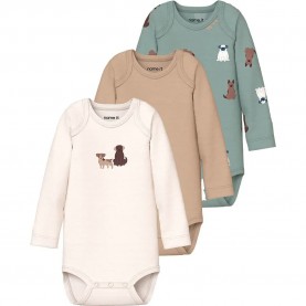 Name it Dog Long Sleeve Body 3 units - Multicolor (Green Milieu / Jet Stream / Sesame) детски,облекла,за,момчета,name,it,dog,long,sleeve,body,3,units,multicolor,(green,milieu,jet,stream,sesame)