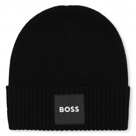 Юношеска шапка BOSS J53583 junior beanie - Black (Black) юношеска,шапка,всички,шапки,boss,j53583,junior,beanie,black,(black)