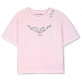 Тениска Zadig & voltaire X60791 short sleeve T-shirt - White (Pastel Pink) тениска,мъжки,тениски,дамски,тениски,zadig,&,voltaire,x60791,short,sleeve,t,shirt,white,(pastel,pink)
