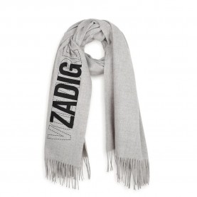 Шал Zadig & voltaire X60877 scarf - Grey (Chinese Gray) шал,ръкавици,шапки,и,шалове,zadig,&,voltaire,x60877,scarf,grey,(chinese,gray)