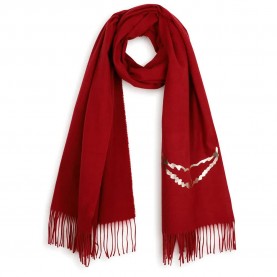 Шал Zadig & voltaire X60878 scarf - Red (Bordeaux) шал,ръкавици,шапки,и,шалове,zadig,&,voltaire,x60878,scarf,red,(bordeaux)