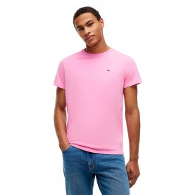 Тениска Tommy jeans DM0DM04411 short sleeve T-shirt - Pink (Pink Daisy) тениска,мъжки,тениски,дамски,тениски,tommy,jeans,dm0dm04411,short,sleeve,t,shirt,pink,(pink,daisy)