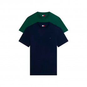 Тениска Tommy jeans DM0DM20687 short sleeve T-shirt 2 units - Green / Blue (Dark Blue / Velvet Green) тениска,мъжки,тениски,дамски,тениски,tommy,jeans,dm0dm20687,short,sleeve,t,shirt,2,units,green,blue,(dark,blue,velvet,green)