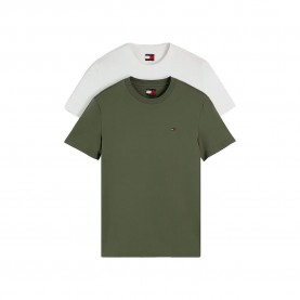 тениска,мъжки,тениски,дамски,тениски,tommy,jeans,dm0dm20687,short,sleeve,t,shirt,2,units,green,(ecru,rocky,mountain)