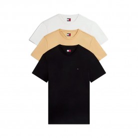 Тениска Tommy jeans DM0DM21579 short sleeve T-shirt 3 units - Multicolor (Ecru / Black / Sandy Beige) тениска,мъжки,тениски,дамски,тениски,tommy,jeans,dm0dm21579,short,sleeve,t,shirt,3,units,multicolor,(ecru,black,sandy,beige)