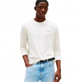 тениска,мъжки,тениски,дамски,тениски,tommy,jeans,dm0dm21594,long,sleeve,t,shirt,white,(ecru)
