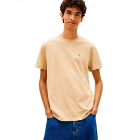 Тениска Tommy jeans DM0DM22504 short sleeve T-shirt - Yellow (Gentle Gold) тениска,мъжки,тениски,дамски,тениски,tommy,jeans,dm0dm22504,short,sleeve,t,shirt,yellow,(gentle,gold)