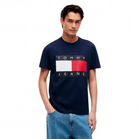 Тениска Tommy jeans DM0DM22645 short sleeve T-shirt - Blue (Dark Night Navy) тениска,мъжки,тениски,дамски,тениски,tommy,jeans,dm0dm22645,short,sleeve,t,shirt,blue,(dark,night,navy)