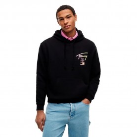 Суичър Tommy jeans DM0DM23129 hoodie - Black (Black) суичър,мъжки,пуловери,tommy,jeans,dm0dm23129,hoodie,black,(black)