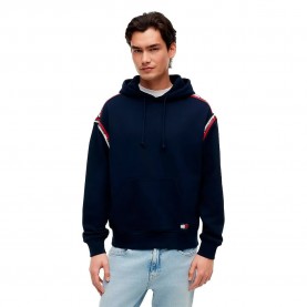 Суичър Tommy jeans DM0DM23155 hoodie - Blue (Dark Night Navy) суичър,мъжки,пуловери,tommy,jeans,dm0dm23155,hoodie,blue,(dark,night,navy)