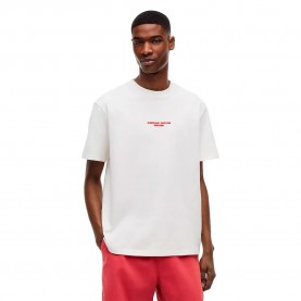 Тениска Tommy jeans DM0DM23184 short sleeve T-shirt - White (Ancient White) тениска,мъжки,тениски,дамски,тениски,tommy,jeans,dm0dm23184,short,sleeve,t,shirt,white,(ancient,white)