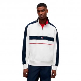 Блуза Tommy jeans DM0DM23244 half zip sweatshirt - White (Ecru) блуза,мъжки,пуловери,tommy,jeans,dm0dm23244,half,zip,sweatshirt,white,(ecru)
