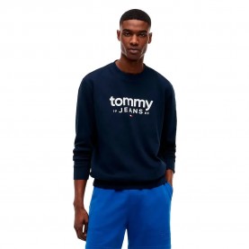 Блуза Tommy jeans DM0DM23392 sweatshirt - Blue (Dark Night Navy) блуза,мъжки,пуловери,tommy,jeans,dm0dm23392,sweatshirt,blue,(dark,night,navy)
