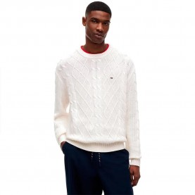 Блуза Tommy jeans DM0DM23405 sweater - White (Off White) блуза,мъжки,пуловери,дамски,пуловери,tommy,jeans,dm0dm23405,sweater,white,(off,white)