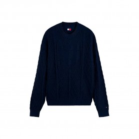 Блуза Tommy jeans DM0DM23614 sweater - Blue (Dark Blue) блуза,мъжки,пуловери,дамски,пуловери,tommy,jeans,dm0dm23614,sweater,blue,(dark,blue)