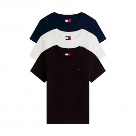 Тениска Tommy jeans DW0DW22175 short sleeve T-shirt 3 units - Multicolor (Black / Ecru / Dark Night Navy) тениска,мъжки,тениски,дамски,тениски,tommy,jeans,dw0dw22175,short,sleeve,t,shirt,3,units,multicolor,(black,ecru,dark,night,navy)