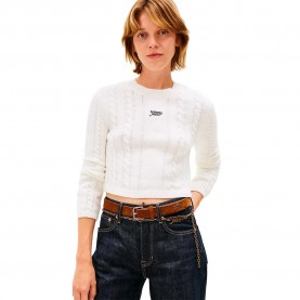 Блуза Tommy jeans DW0DW22301 sweater - White (Ancient White) блуза,мъжки,пуловери,дамски,пуловери,tommy,jeans,dw0dw22301,sweater,white,(ancient,white)