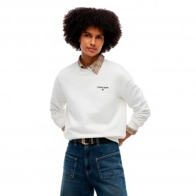Блуза Tommy jeans DW0DW23288 sweatshirt - White (Ecru) блуза,дамски,блузи,tommy,jeans,dw0dw23288,sweatshirt,white,(ecru)