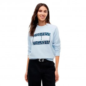 Блуза Tommy jeans DW0DW23306 sweatshirt - Blue (Sheer Blue) блуза,дамски,блузи,tommy,jeans,dw0dw23306,sweatshirt,blue,(sheer,blue)