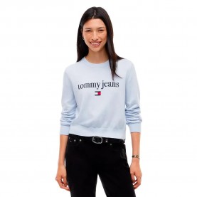 Блуза Tommy jeans DW0DW23356 sweater - Blue (Sheer Blue) блуза,мъжки,пуловери,дамски,пуловери,tommy,jeans,dw0dw23356,sweater,blue,(sheer,blue)