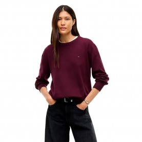 Блуза Tommy jeans DW0DW23360 sweater - Purple (Calypso Berry) блуза,мъжки,пуловери,дамски,пуловери,tommy,jeans,dw0dw23360,sweater,purple,(calypso,berry)