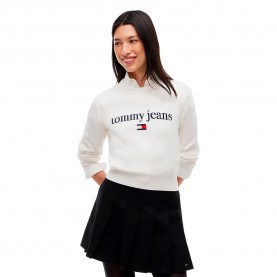 Блуза Tommy jeans DW0DW23356 sweater - White (Off White) блуза,мъжки,пуловери,дамски,пуловери,tommy,jeans,dw0dw23356,sweater,white,(off,white)