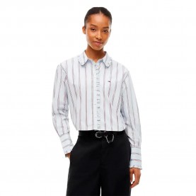 Риза с дълъг ръкав Tommy jeans DW0DW23457 long sleeve shirt - Blue (Sheer Blue / Stripe) риза,с,дълъг,ръкав,дамски,ризи,мъжки,ризи,tommy,jeans,dw0dw23457,long,sleeve,shirt,blue,(sheer,blue,stripe)