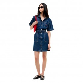 Рокля Tommy jeans DW0DW23800 dress - Blue (Denim Dark) рокля,дамски,поли,и,рокли,tommy,jeans,dw0dw23800,dress,blue,(denim,dark)