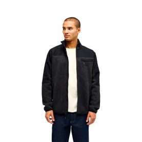Блуза Quiksilver Keller Outdoor full zip sweatshirt - Black (Black Heather) блуза,мъжки,пуловери,quiksilver,keller,outdoor,full,zip,sweatshirt,black,(black,heather)