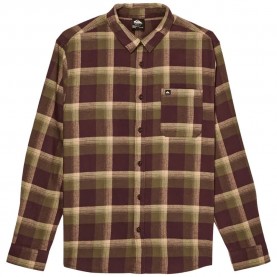 Риза с дълъг ръкав Quiksilver Motherfly Plaid long sleeve shirt - Brown (Grape Leaf Motherfly) риза,с,дълъг,ръкав,дамски,ризи,мъжки,ризи,quiksilver,motherfly,plaid,long,sleeve,shirt,brown,(grape,leaf,motherfly)