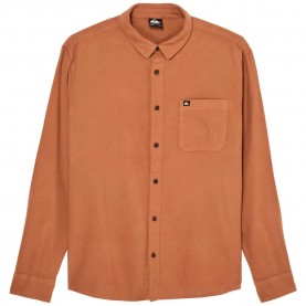 Риза с дълъг ръкав Quiksilver Motherfly Solid long sleeve shirt - Brown (Rawhide) риза,с,дълъг,ръкав,дамски,ризи,мъжки,ризи,quiksilver,motherfly,solid,long,sleeve,shirt,brown,(rawhide)