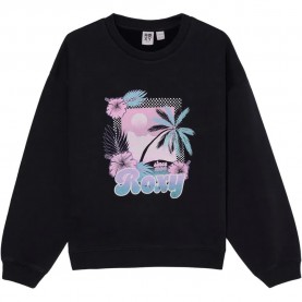 Блуза Roxy Lineup Crew Bru sweatshirt - Black (Anthracite) блуза,детски,блузи,roxy,lineup,crew,bru,sweatshirt,black,(anthracite)