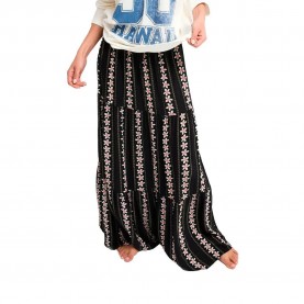 Пола Roxy Sweetwater Crep skirt - Black (Anthracite Hibiscus Real Strip) пола,дамски,поли,и,рокли,roxy,sweetwater,crep,skirt,black,(anthracite,hibiscus,real,strip)