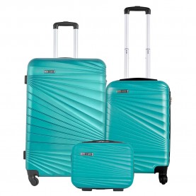 Чанта с колела Wellhome Trolley bag 3 units - Green / Blue (Turquoise Blue) чанта,с,колела,сакове,wellhome,trolley,bag,3,units,green,blue,(turquoise,blue)