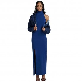 Рокля G-Star Ny Slim sleeveless long dress refurbished - Blue (Ballpen Blue) рокля,дамски,поли,и,рокли,g,star,ny,slim,sleeveless,long,dress,refurbished,blue,(ballpen,blue)