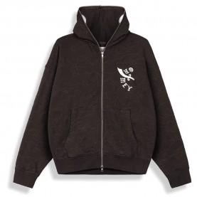 Блуза Grimey Odd Cutlass full zip sweatshirt - Black (Black) блуза,мъжки,пуловери,дамски,пуловери,grimey,odd,cutlass,full,zip,sweatshirt,black,(black)