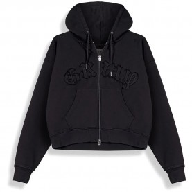 Блуза Grimey Rise Above Fitted full zip sweatshirt - Black (Black) блуза,мъжки,пуловери,дамски,пуловери,grimey,rise,above,fitted,full,zip,sweatshirt,black,(black)