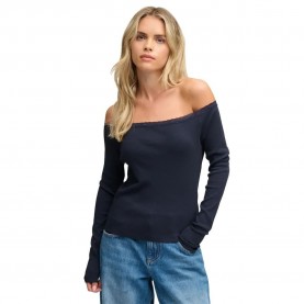Фланелка с дълъг ръкав Superdry Athletic Essential Lace long sleeve top - Blue (Standard Navy) фланелка,с,дълъг,ръкав,дамски,топове,superdry,athletic,essential,lace,long,sleeve,top,blue,(standard,navy)