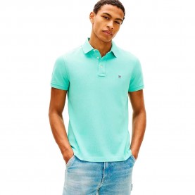 Tommy hilfiger 1985 Slim Fit short sleeve polo - Green (Arctic Aqua) дамски,блузи,с,яка,мъжки,блузи,с,яка,tommy,hilfiger,1985,slim,fit,short,sleeve,polo,green,(arctic,aqua)