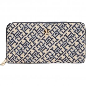 Tommy hilfiger AW0AW18796 woman wallet - Beige (Blue Mono) портфейли,и,портмонета,tommy,hilfiger,aw0aw18796,woman,wallet,beige,(blue,mono)