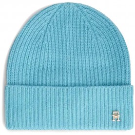 Шапка Tommy hilfiger AW0AW19098 beanie - Blue (Southern Sky) шапка,всички,шапки,tommy,hilfiger,aw0aw19098,beanie,blue,(southern,sky)