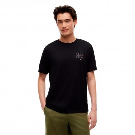 Тениска Tommy hilfiger Brand Love short sleeve T-shirt - Black (Black) тениска,мъжки,тениски,дамски,тениски,tommy,hilfiger,brand,love,short,sleeve,t,shirt,black,(black)