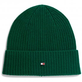 Шапка Tommy hilfiger Flag Cashmere beanie - Green (Majestic Emerald) шапка,всички,шапки,tommy,hilfiger,flag,cashmere,beanie,green,(majestic,emerald)
