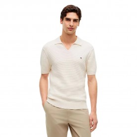 Блуза Tommy hilfiger Jonny Polo short sleeve sweater - Beige (Ivory Petal) блуза,мъжки,пуловери,дамски,пуловери,tommy,hilfiger,jonny,polo,short,sleeve,sweater,beige,(ivory,petal)