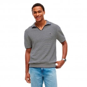 Блуза Tommy hilfiger Jonny Polo short sleeve sweater - Black (Vibrant Indigo / Stripe) блуза,мъжки,пуловери,дамски,пуловери,tommy,hilfiger,jonny,polo,short,sleeve,sweater,black,(vibrant,indigo,stripe)