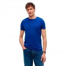 Тениска Tommy hilfiger MW0MW10800 Slim Fit short sleeve T-shirt - Blue (Opulent Blue) тениска,мъжки,тениски,дамски,тениски,tommy,hilfiger,mw0mw10800,slim,fit,short,sleeve,t,shirt,blue,(opulent,blue)