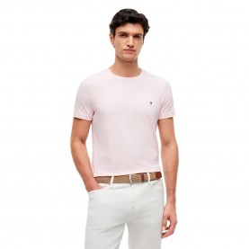 Тениска Tommy hilfiger MW0MW10800 Slim Fit short sleeve T-shirt - Pink (Pink Lily) тениска,мъжки,тениски,дамски,тениски,tommy,hilfiger,mw0mw10800,slim,fit,short,sleeve,t,shirt,pink,(pink,lily)